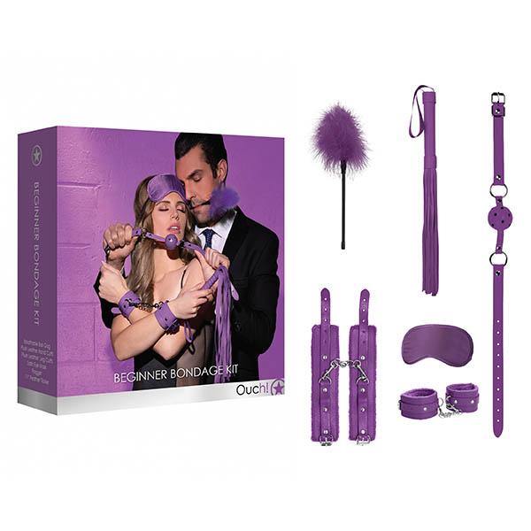 Ouch! Beginners Bondage Kit - Purple - 5 Piece Set - HOUSE OF HALFORD