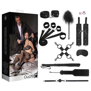 Ouch! Supreme Under The Bed Bindings Kit -  Bondage Kit - 9 Piece Set