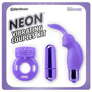Neon Vibrating Couples Kit -  -  - 3 Piece Set