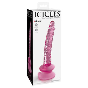 Icicles #86 -  17 cm Glass Dong with Suction Base
