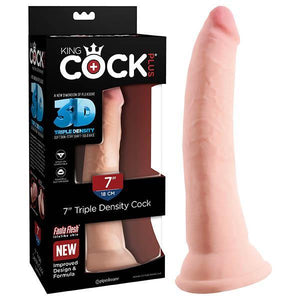 King Cock Plus 7'' Triple Density Cock - Flesh 17.8 cm Dong - HOUSE OF HALFORD