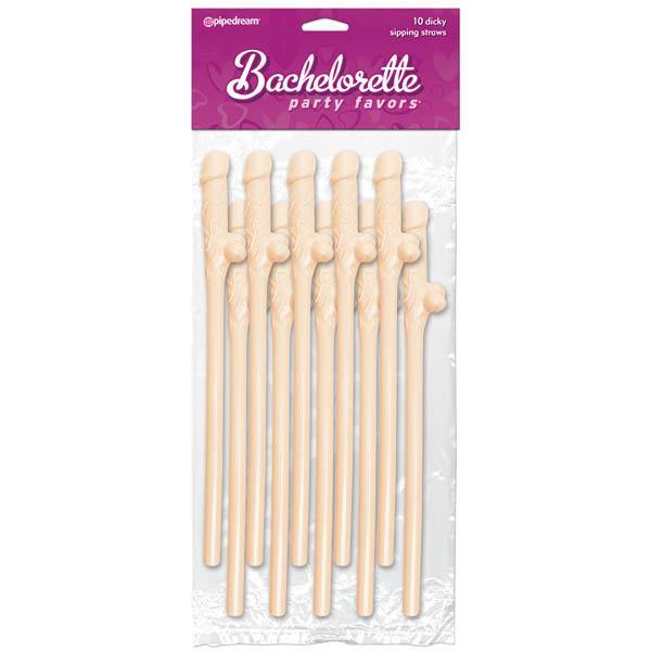 Bachelorette Party Favors - Dicky Sipping Straws -  Straws - Set of 10 - HOUSE OF HALFORD