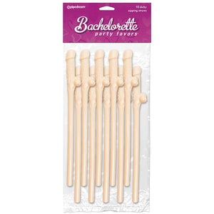 Bachelorette Party Favors - Dicky Sipping Straws -  Straws - Set of 10 - HOUSE OF HALFORD