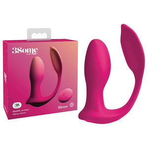 3Some Double Ecstasy -  USB Rechargeable Stimulator with Wireless Remote - HOUSE OF HALFORD