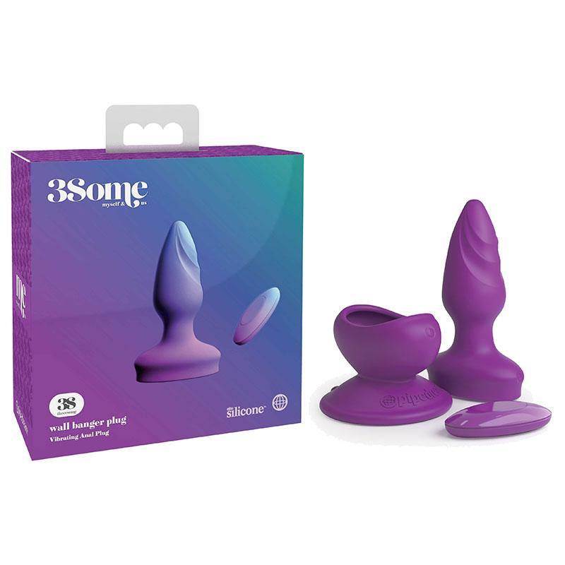 3Some Wall Banger Plug -  USB Rechargeable Vibrating Butt Plug with Wireless Remote - HOUSE OF HALFORD