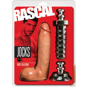 Rascal Jocks Brent Everett -  20 cm Dong with Suction Cup & Handle Attachments