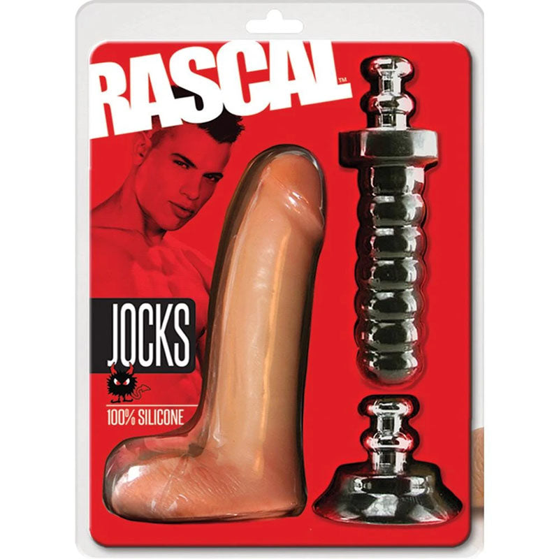 Rascal Jocks Johnny Hazzard -  20 cm Dong with Suction Cup & Handle Attachments