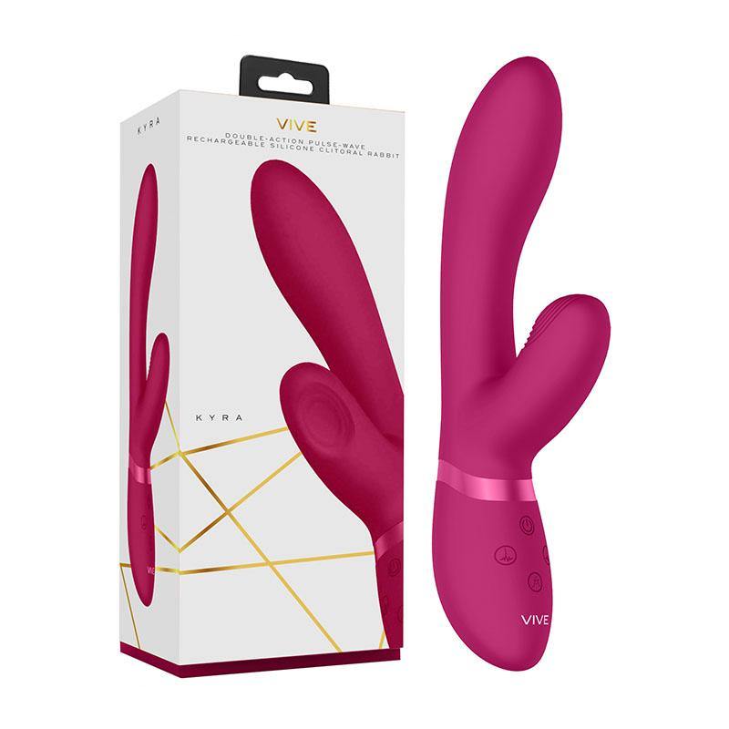 Vive Kyra -  21.3 cm USB Rechargeable Rabbit Vibrator with Pulsing Tip - HOUSE OF HALFORD