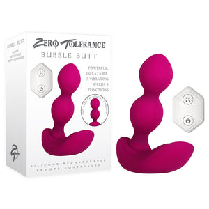 Zero Tolerance Bubble Butt -  12.3 cm Inflatable & Vibrating Butt Plug with Wireless Remote