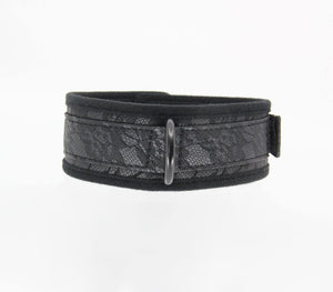 Berlin Baby Black Jacquard Collar and Leash Set - HOUSE OF HALFORD