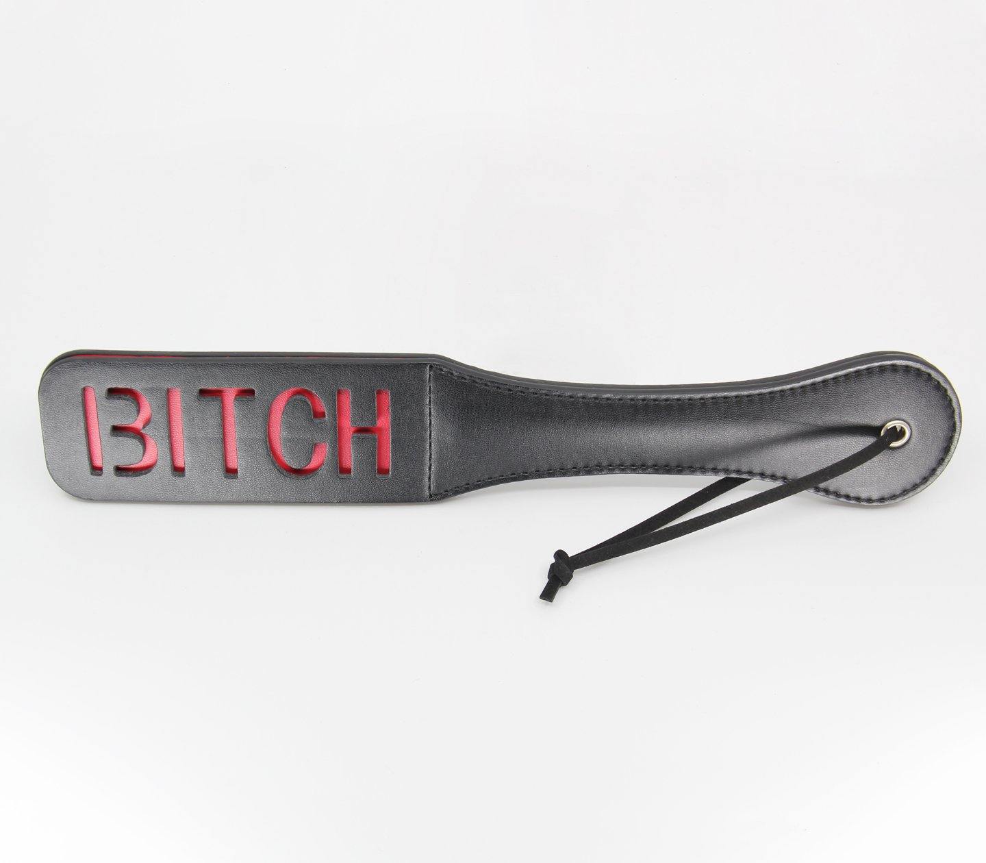 Berlin Baby 'BITCH' Vegan Leather Slapper Paddle - HOUSE OF HALFORD