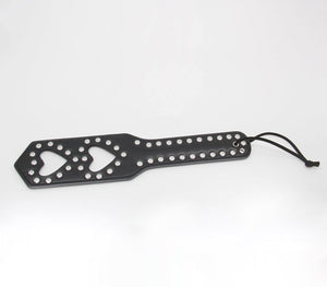 Berlin Baby Faux Leather Studded Heart Paddle - HOUSE OF HALFORD